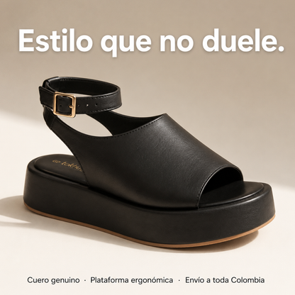 Sandalia Plataforma Cuero Maduh - Diseñada para caminar durante horas sin molestias