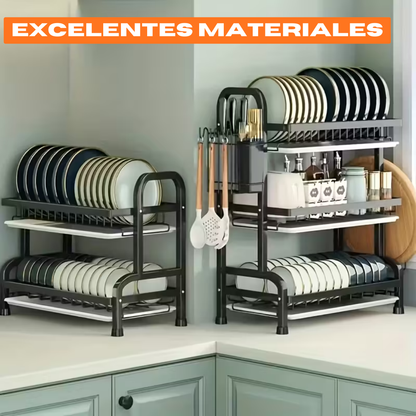 🔥BLACK FRIDAY🔥 | ESTANTE ESCURRIDOR PARA PLATOS DE 3 NIVELES + ENVÍO GRATIS